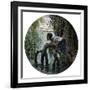 African-American Escaping Slavery by Crossing the Ohio River, 1850s-null-Framed Giclee Print