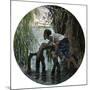 African-American Escaping Slavery by Crossing the Ohio River, 1850s-null-Mounted Giclee Print