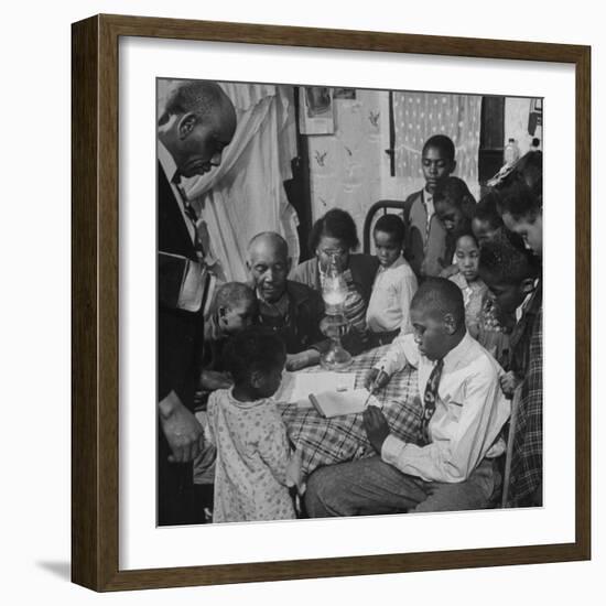 African American Family in the Memphis Area, Where Richard Wright Wrote the Book Called "Black Boy"-Ed Clark-Framed Photographic Print