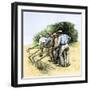 African American Field Hands Hooking Up Sugar Cane in Louisiana, c.1800-null-Framed Giclee Print