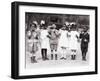 African American First Graders Learn to Brush their Teeth in School, 1910-null-Framed Photo