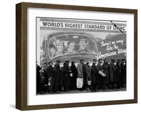 African American Flood Victims Lined Up to Get Food and Clothing From Red Cross Relief Station-Margaret Bourke-White-Framed Photographic Print