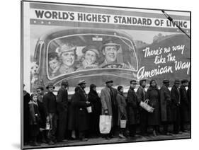 African American Flood Victims Lined Up to Get Food and Clothing From Red Cross Relief Station-Margaret Bourke-White-Mounted Photographic Print