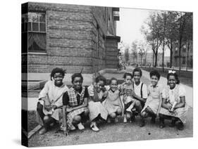 African American Girls Posing on the South Side of Chicago-Gordon Coster-Stretched Canvas