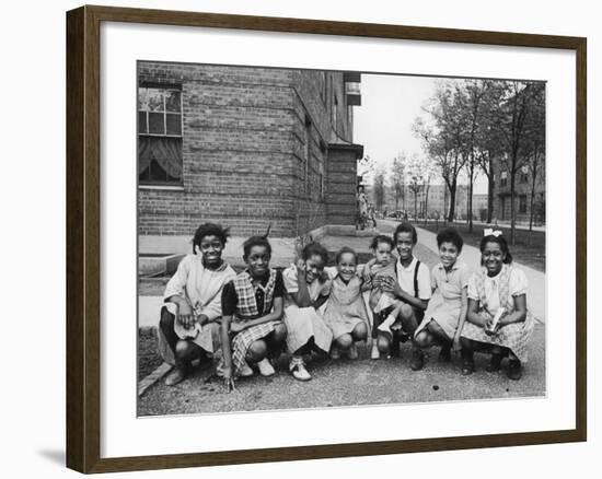 African American Girls Posing on the South Side of Chicago-Gordon Coster-Framed Photographic Print