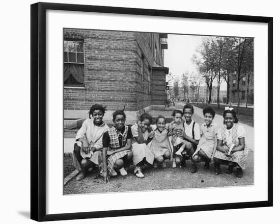 African American Girls Posing on the South Side of Chicago-Gordon Coster-Framed Photographic Print