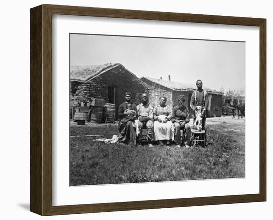 African American Homesteaders, 1887-Solomon D. Butcher-Framed Photographic Print