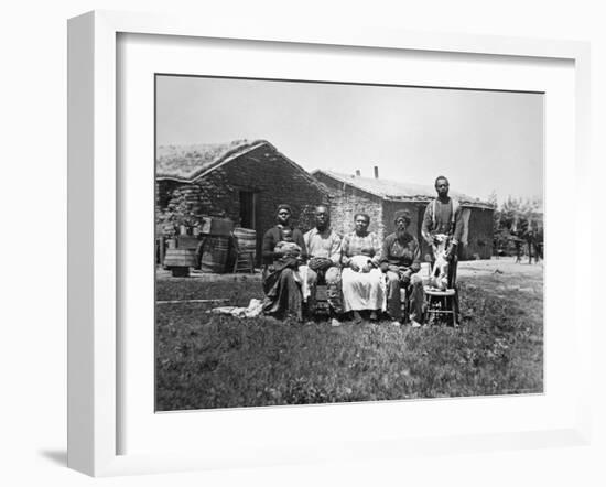 African American Homesteaders, 1887-Solomon D. Butcher-Framed Photographic Print