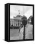 African American Integration Civil Rights Marchers State Troopers-null-Framed Stretched Canvas