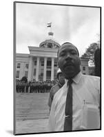 African American Integration Civil Rights Marchers State Troopers-null-Mounted Photographic Print