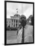 African American Integration Civil Rights Marchers State Troopers-null-Framed Photographic Print