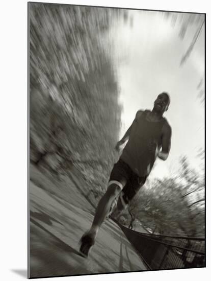 African American Male on a Training Run, New York, New York, USA-Chris Trotman-Mounted Photographic Print