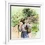 African-American Man Traveling on Foot-null-Framed Giclee Print