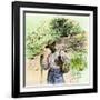 African-American Man Traveling on Foot-null-Framed Giclee Print