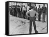 African American Marine Recruits Line Up to Begin Basic Training-null-Framed Stretched Canvas