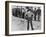 African American Marine Recruits Line Up to Begin Basic Training-null-Framed Photo