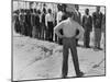 African American Marine Recruits Line Up to Begin Basic Training-null-Mounted Photo