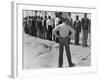 African American Marine Recruits Line Up to Begin Basic Training-null-Framed Photo