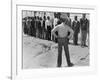 African American Marine Recruits Line Up to Begin Basic Training-null-Framed Photo