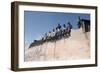 African American Members of the Street Gang 'Devil's Disciples' on a Graffiti Wall, 1968-Declan Haun-Framed Photographic Print