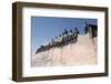 African American Members of the Street Gang 'Devil's Disciples' on a Graffiti Wall, 1968-Declan Haun-Framed Photographic Print