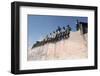 African American Members of the Street Gang 'Devil's Disciples' on a Graffiti Wall, 1968-Declan Haun-Framed Photographic Print