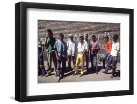 African American Men in Chicago Street Gang Devils Disciples, Chicago, IL, 1968-Declan Haun-Framed Photographic Print