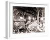 African American Men Working in a Cotton Gin at Dahomey, Mississippi, in 1898-null-Framed Photo