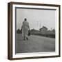 African American Midwife Carrying Her Medical Bag on a Dirt Road in Georgia-null-Framed Premium Photographic Print