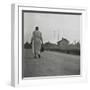 African American Midwife Carrying Her Medical Bag on a Dirt Road in Georgia-null-Framed Photo