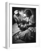 African American Midwife Maude Callen Delivering a Baby-W^ Eugene Smith-Framed Photographic Print