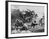 African American Mortar Company of the 92nd Division in Combat Near Massa-null-Framed Photo