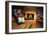African-American Mother Rocking and Singing to Her Child in a Cabin-null-Framed Giclee Print