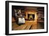 African-American Mother Rocking and Singing to Her Child in a Cabin-null-Framed Giclee Print