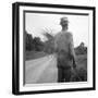 African-American on cotton patch in Mississippi, 1936-Dorothea Lange-Framed Photographic Print