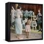 African American Ondria Thornton Window Shopping W. Her Granddaughter Ondria Tanner-null-Framed Stretched Canvas