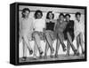 African American Pin-Up Girls at Naval Air Station's Spring Formal Dance During World War 2-null-Framed Stretched Canvas