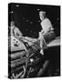 African American 'Rosie the Riviter' at Lockheed Aircraft Corp-null-Stretched Canvas