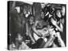 African American Sailors Aboard the U.S.S. Ticonderoga Celebrate the News of Japan's Surrender-null-Stretched Canvas