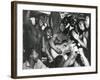 African American Sailors Aboard the U.S.S. Ticonderoga Celebrate the News of Japan's Surrender-null-Framed Photo