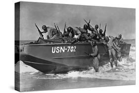 African American Sailors Training for Amphibious Landings at Near Norfolk-null-Stretched Canvas