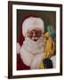 African American Saint Nick Arrives-Walt Johnson-Framed Art Print