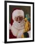 African American Saint Nick Arrives-Walt Johnson-Framed Art Print