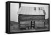 African American Sharecropper House with Child on Steps, North Carolina, July 1939-Dorothea Lange-Framed Stretched Canvas