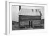 African American Sharecropper House with Child on Steps, North Carolina, July 1939-Dorothea Lange-Framed Art Print