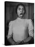 African American Singer Marian Anderson Rehearsing-William Vandivert-Stretched Canvas