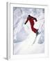 African-American Skier in Red-null-Framed Photographic Print