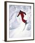 African-American Skier in Red-null-Framed Photographic Print