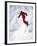 African-American Skier in Red-null-Framed Photographic Print