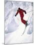 African-American Skier in Red-null-Mounted Photographic Print